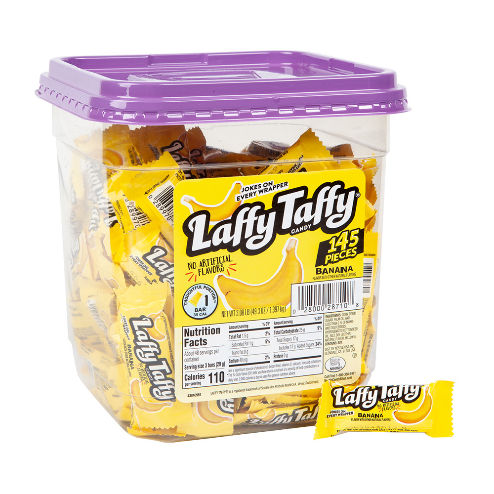 Laffy Taffy Mini Banana Tub Nassau Candy