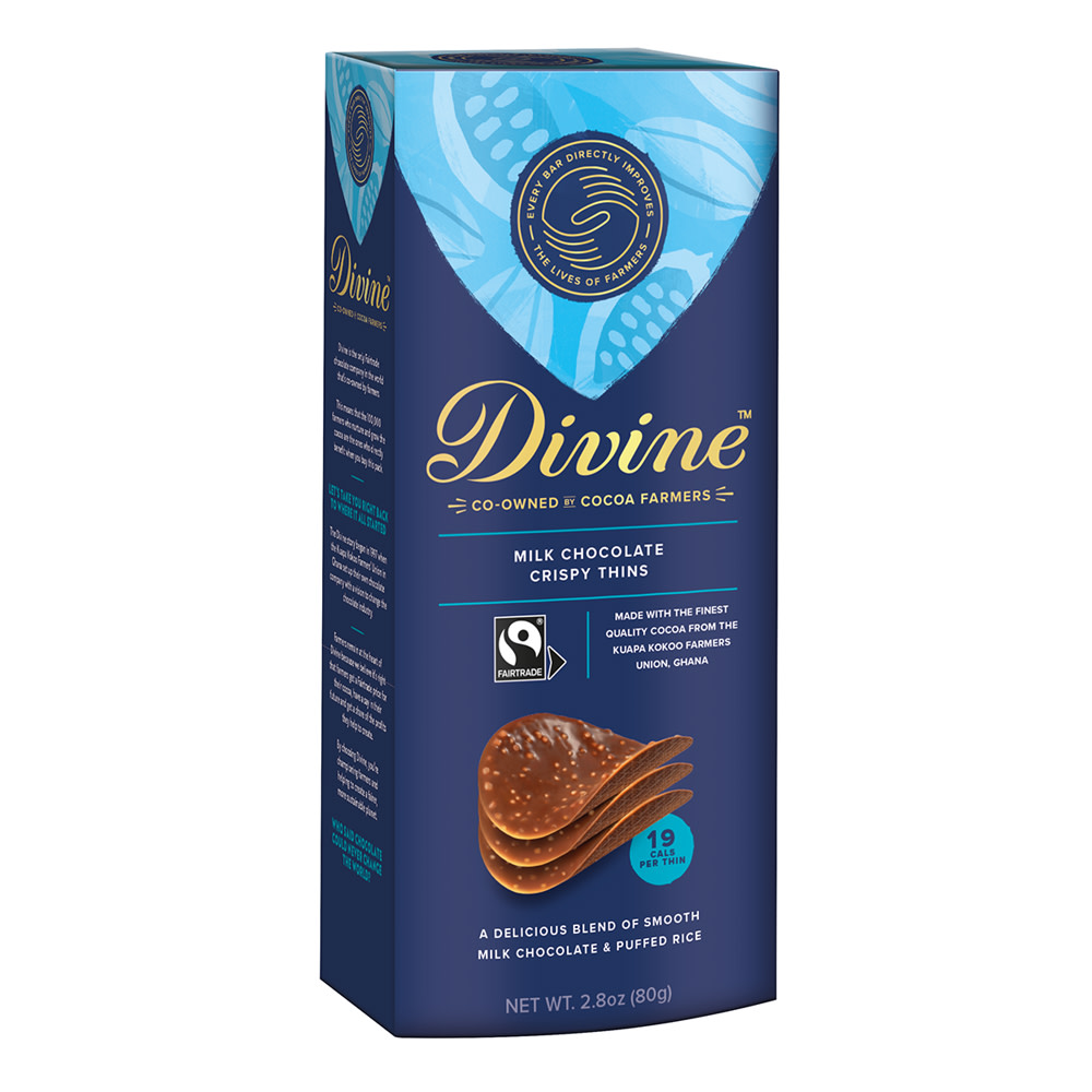 Divine Dark Chocolate Crispy Thins