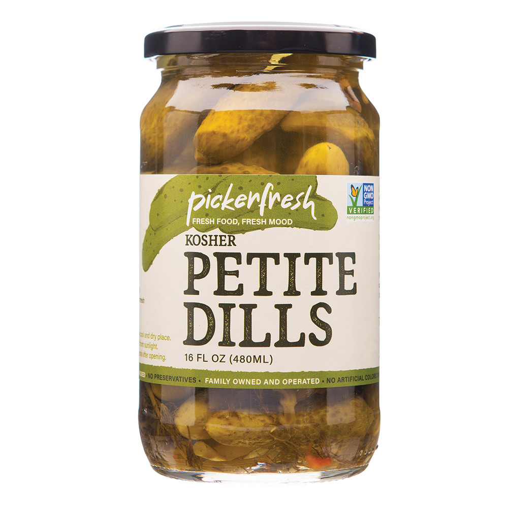 PICKERFRESH KOSHER PETITE DILLS 16 OZ JAR