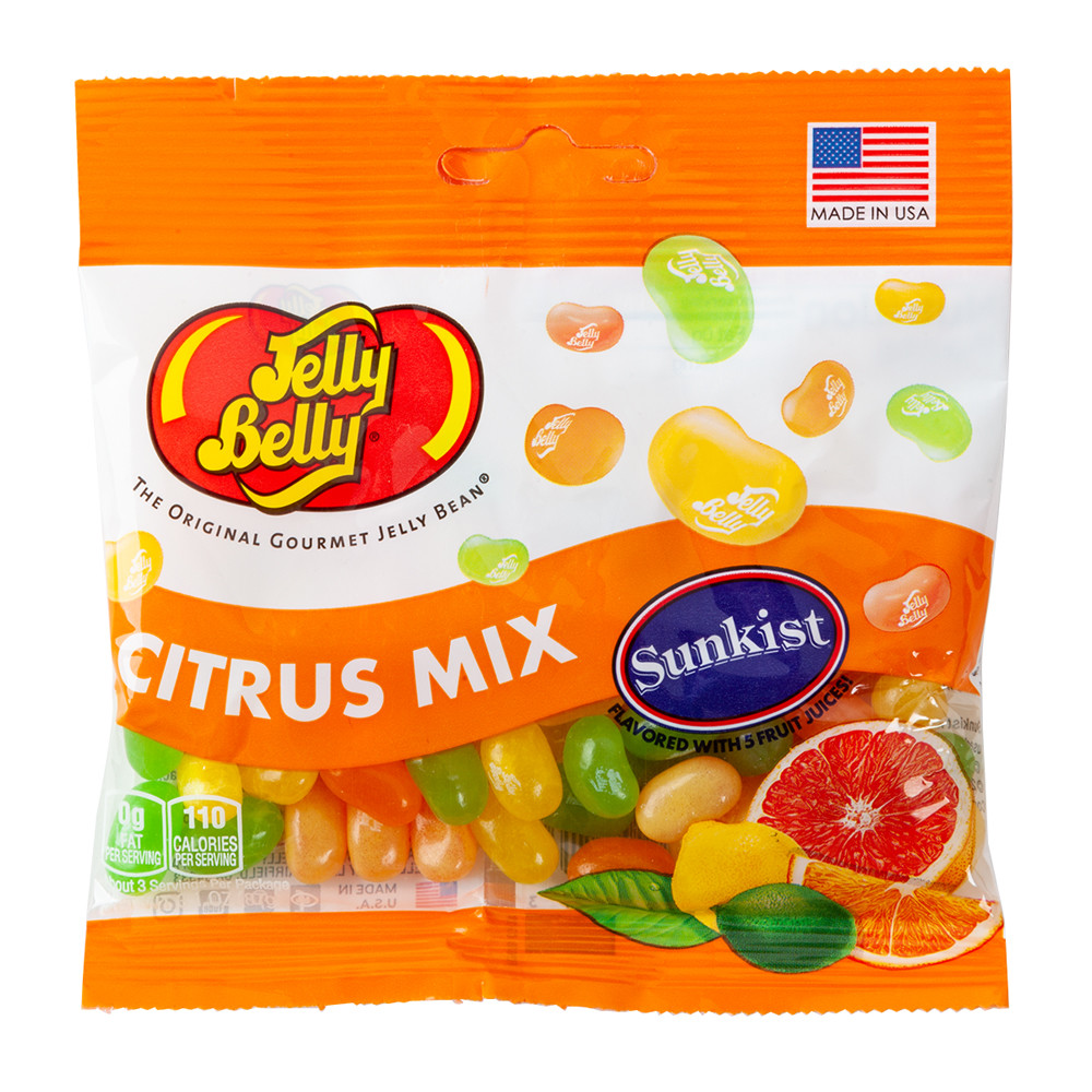 Jelly Belly Sunkist Citrus Mix Jelly Beans 3.5 Oz Bag | Nassau Candy