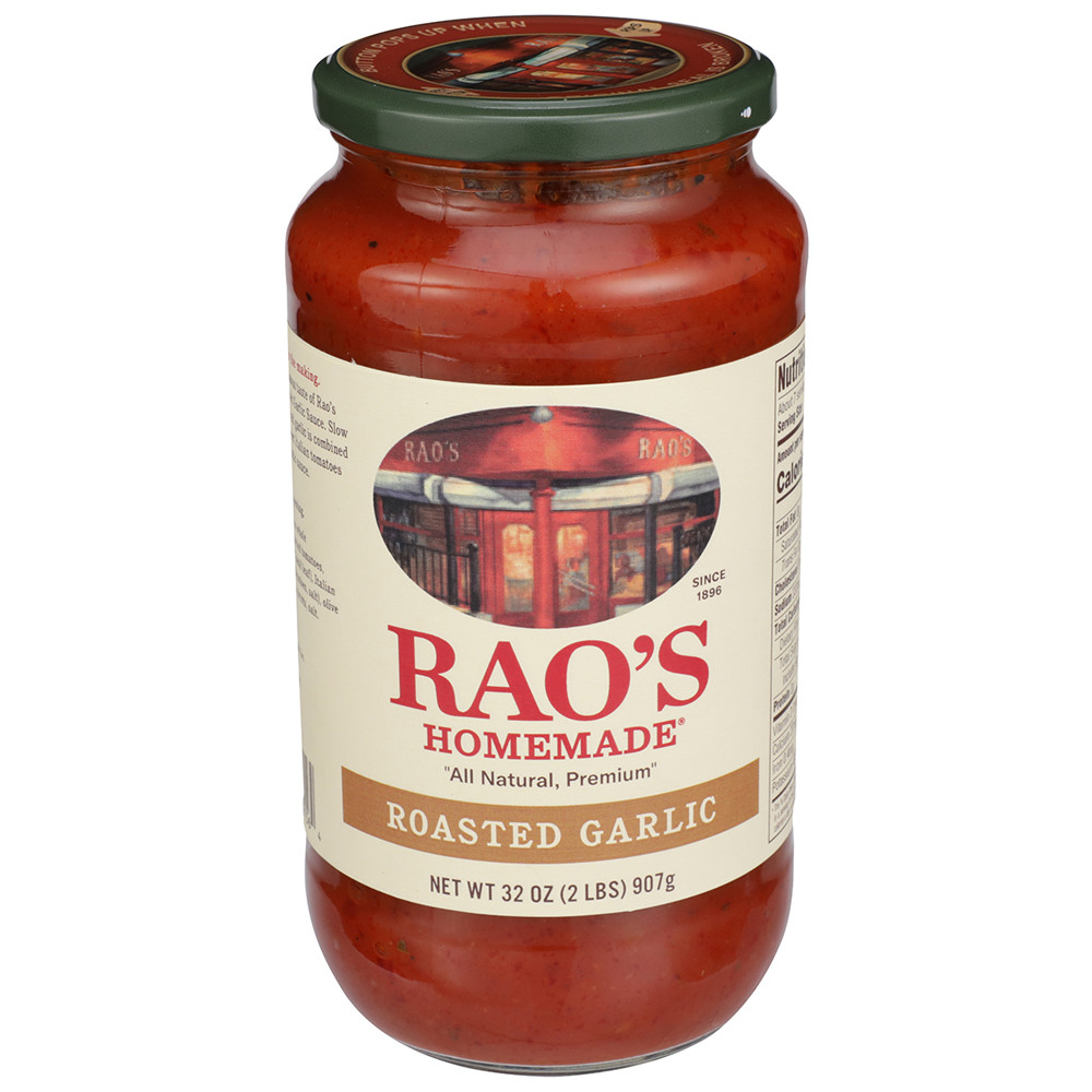Rao's Roasted Garlic Sauce 32 Oz Jar Nassau Candy