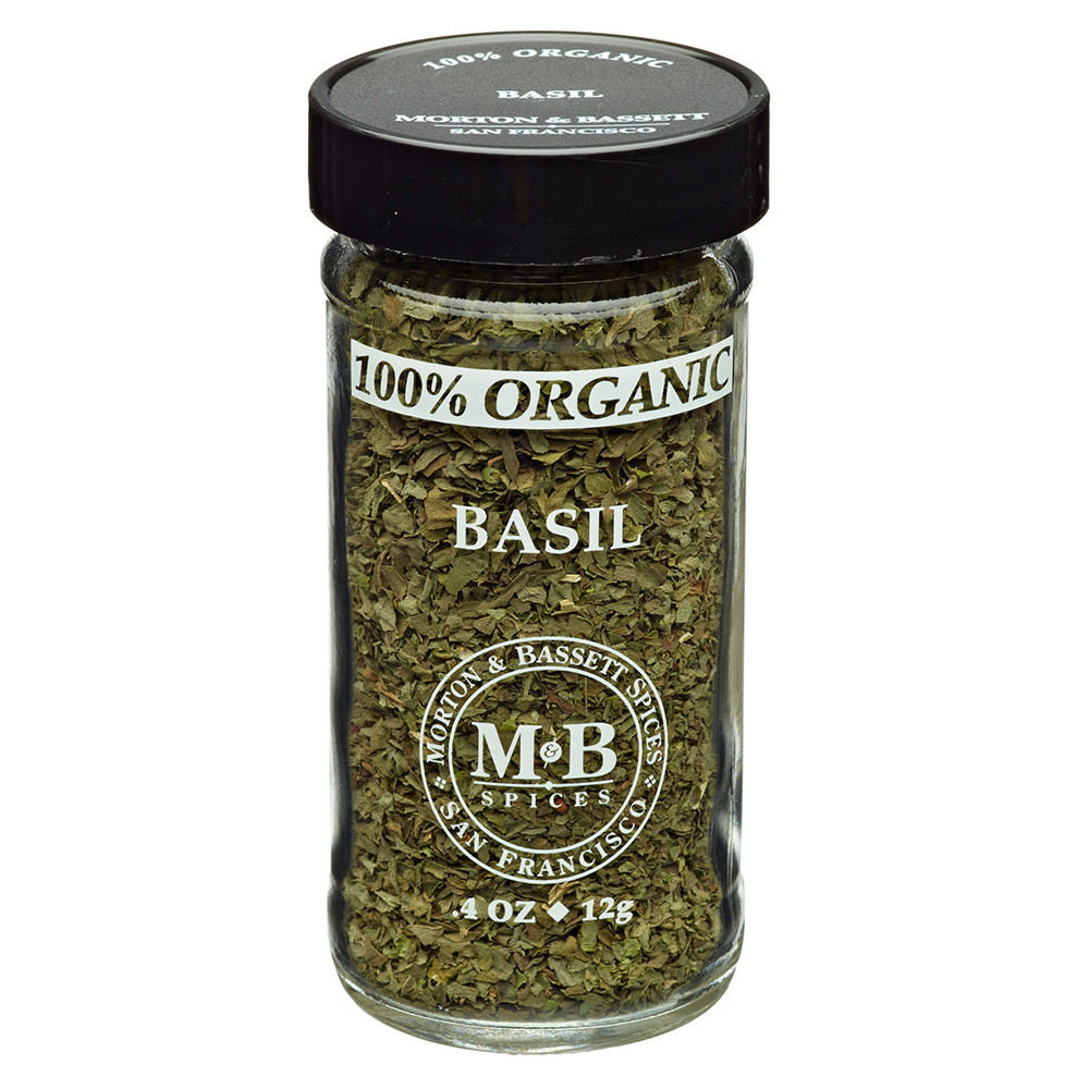 Morton & Bassett 100 Organic Basil 0.4 Oz Shaker Nassau Candy