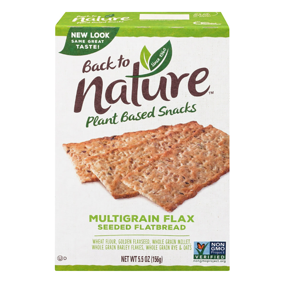 Back To Nature Multigrain Flax Seed Crackers 5.5 Oz Box Nassau Candy