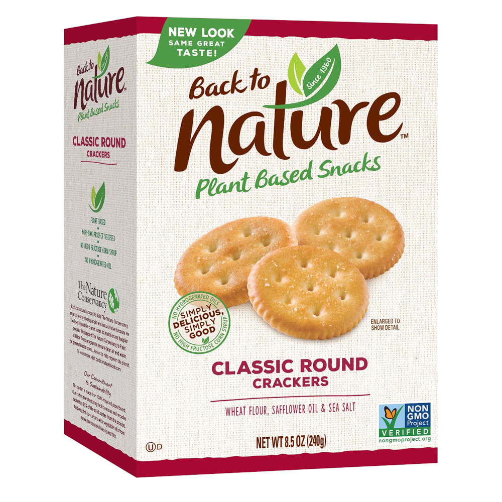 Back To Nature Classic Round Crackers 8.5 Oz Box Nassau Candy