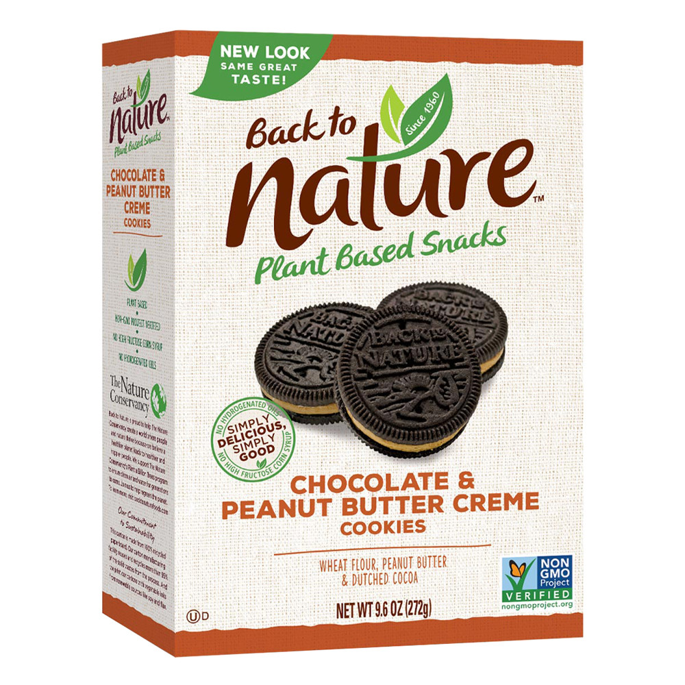 Back To Nature Chocolate Peanut Butter Cookies 9 6 Oz Box