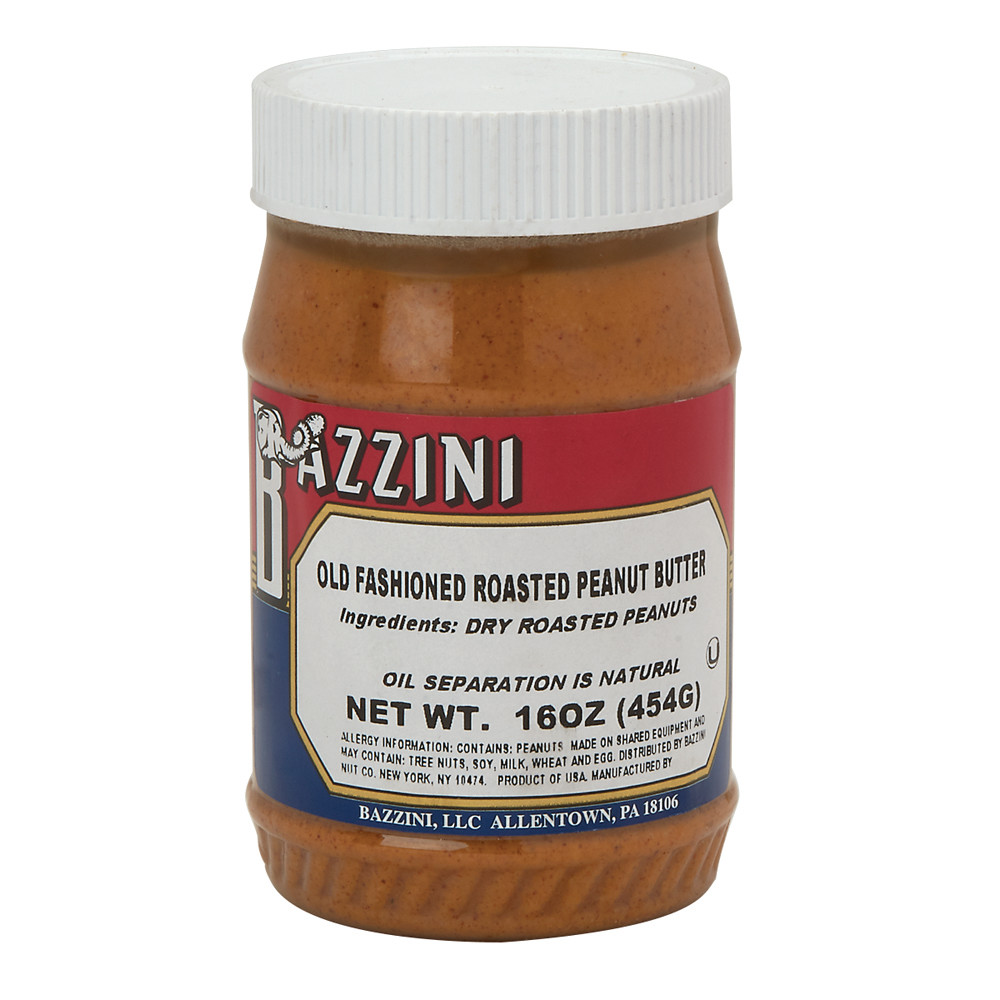 BAZZINI SMOOTH PEANUT BUTTER 16 OZ JAR