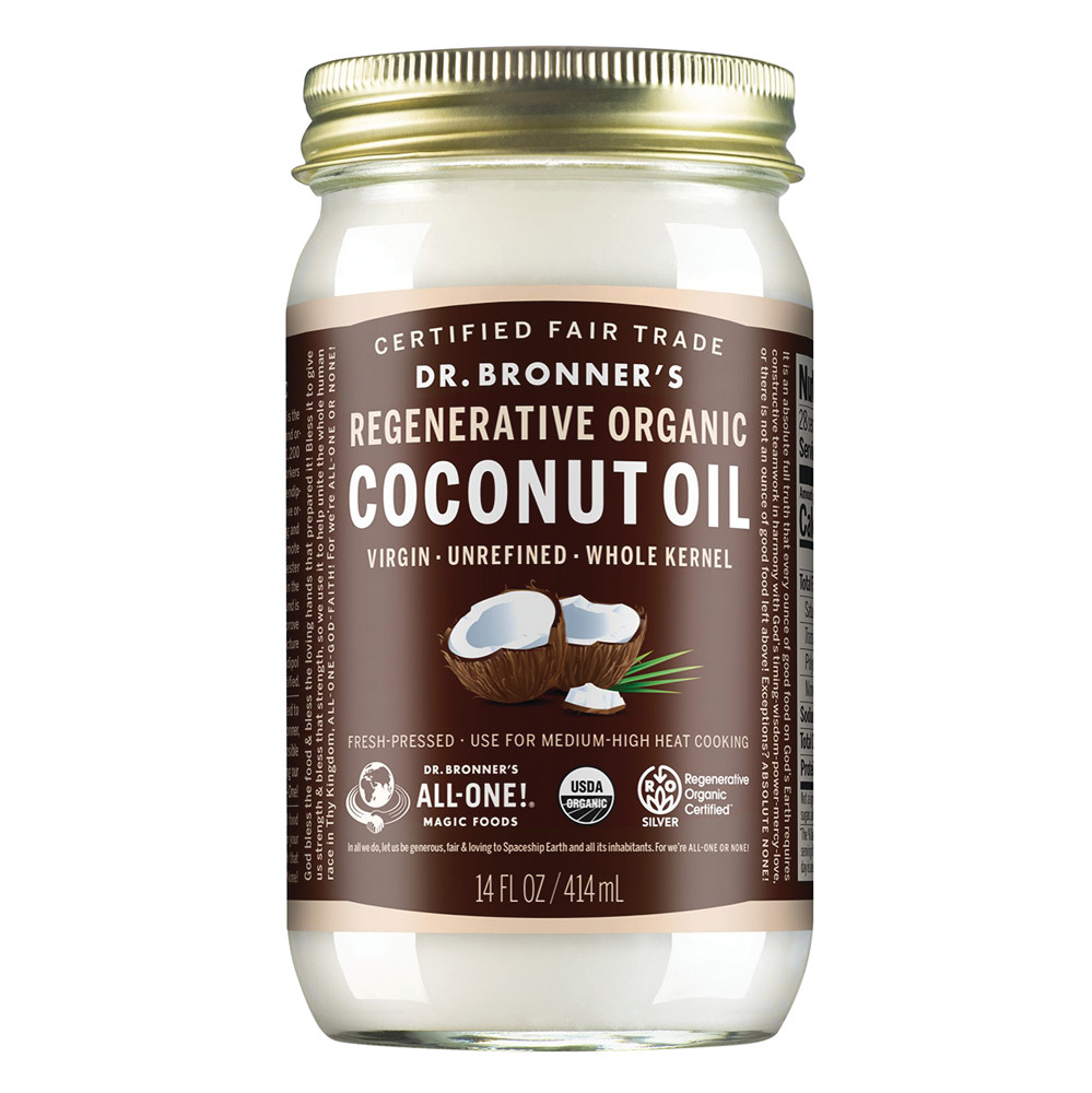 DR. BRONNER'S WHOLE KERNEL COCONUT OIL 14 OZ JAR