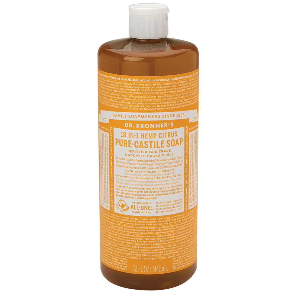 Dr. Bronner's Citrus Orange Soap 32 oz Bottle Nassau Candy
