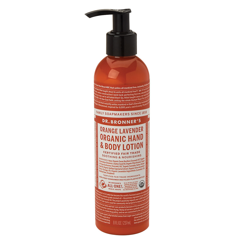 Dr. Bronner's Organic Lavender Lotion 8 Oz Pump Bottle Nassau Candy