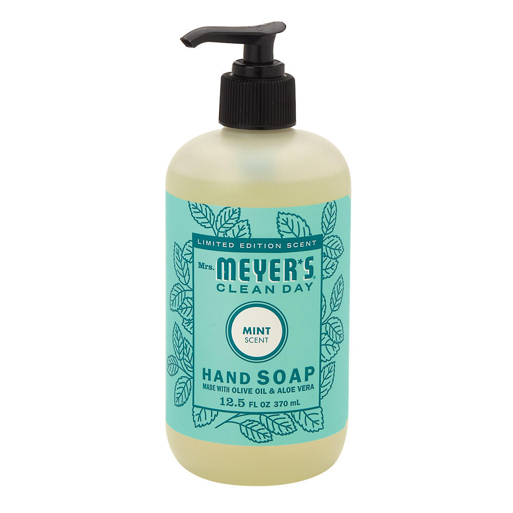 Mrs. Meyer's Mint Liquid Hand Soap 12.5 oz Pump Bottle Nassau Candy