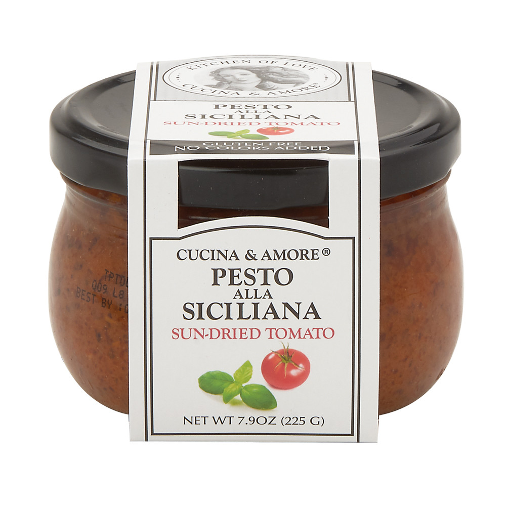 Cucina & Amore Sun Dried Tomato Pesto 7.9 Oz Jar Nassau Candy
