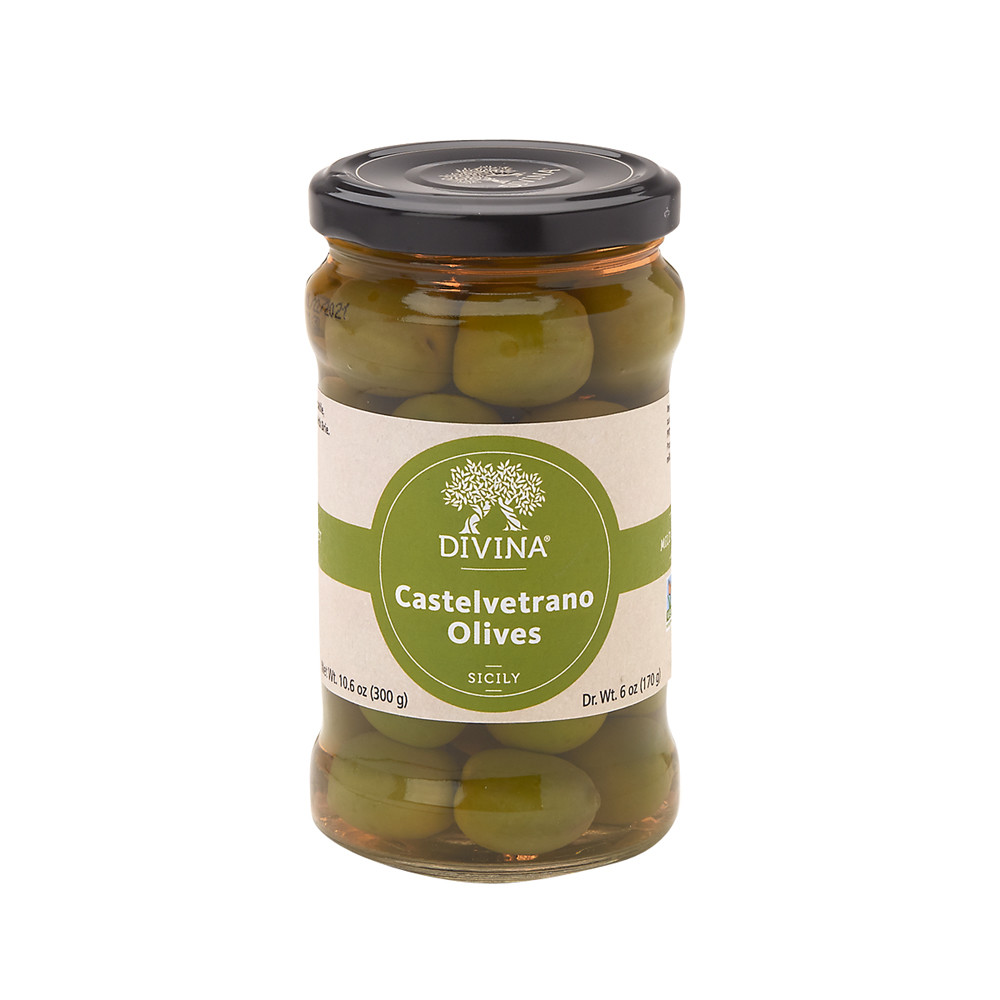 Divina Castelvetrano Olives 6 Oz Jar Nassau Candy