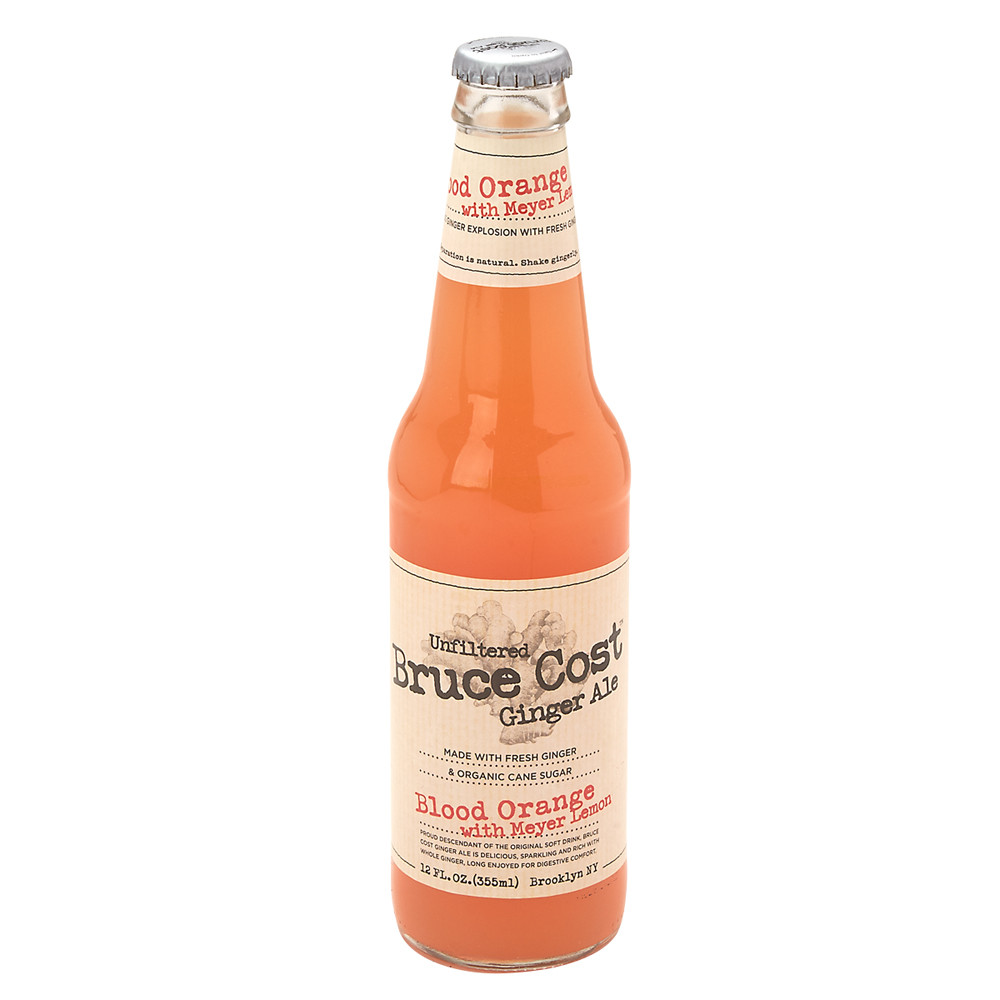 Bruce Cost Blood Orange Meyer Lemon Ginger Ale 12 oz Bottle Nassau Candy