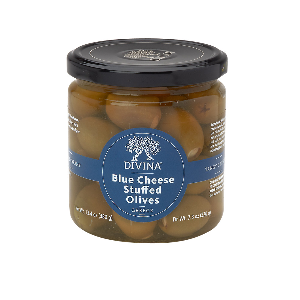 DivinaBlue Cheese Stuffed Olives 7.8 Oz Jar Nassau Candy