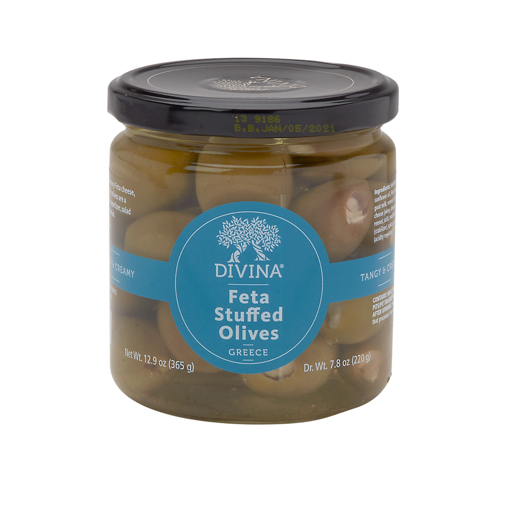 Divina Feta Cheese Stuffed Olives 7.8 Oz Jar Nassau Candy