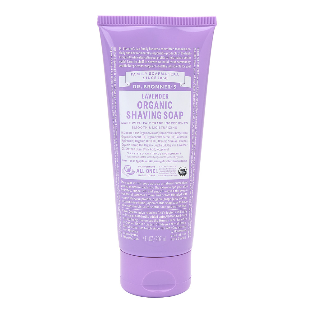 Dr. Bronner's Shaving Gel Lavender 7 Oz Tube Nassau Candy