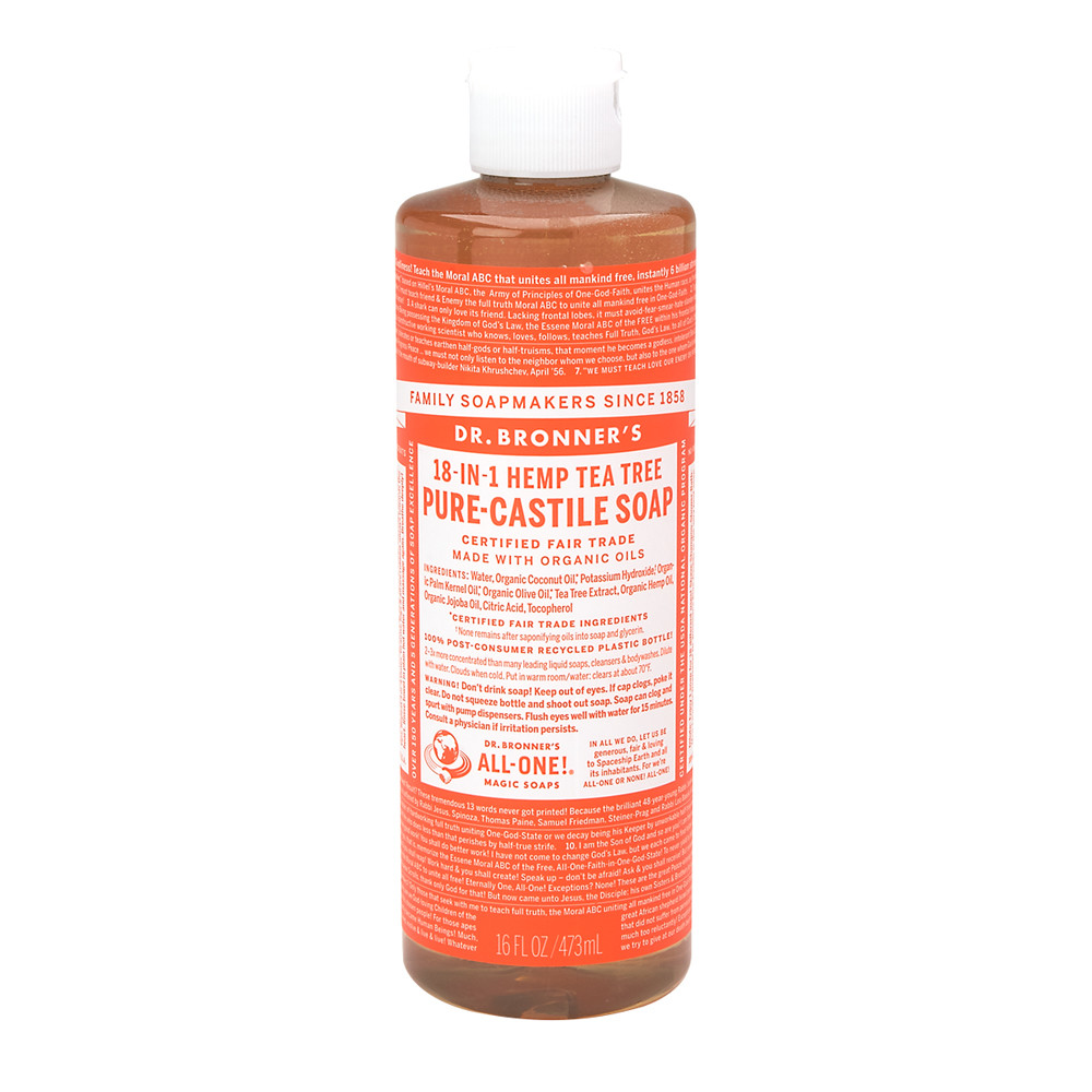 Dr. Bronner's Tea Tree Soap 16 oz Bottle Nassau Candy