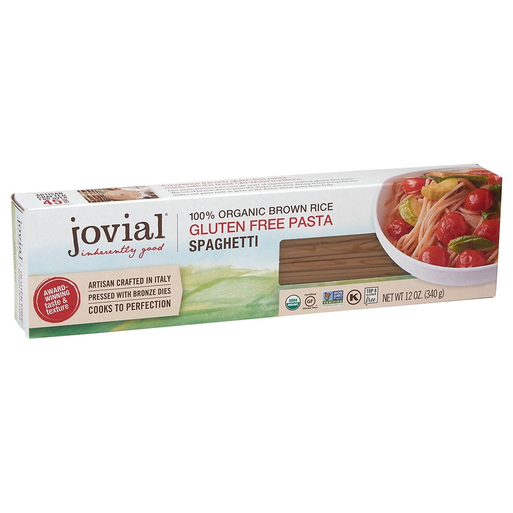 Jovial Gluten Free Brown Rice Pasta Spaghetti 12 Oz Box Nassau Candy