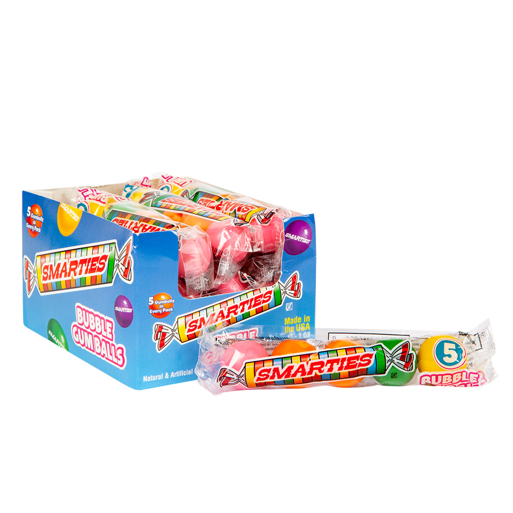 SMARTIES 1 OZ GUMBALLS TUBE 5 PC