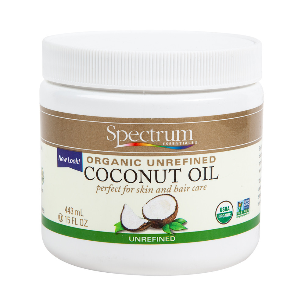 Spectrum Organic Unrefined Coconut Oil Skin Hair 15 oz Jar | Nassau Candy