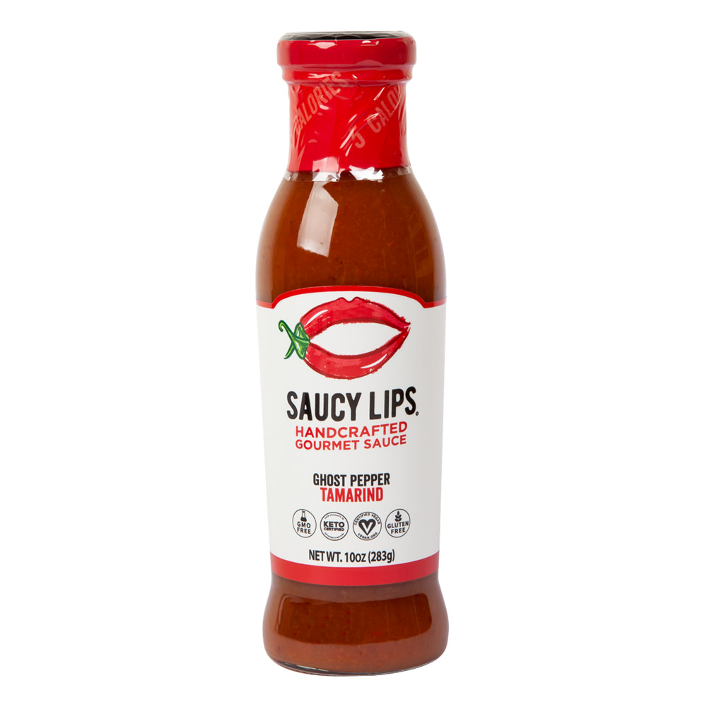 Saucy Lips Ghost Pepper Tamrind Gourmet Sauce 10 0z Bottle