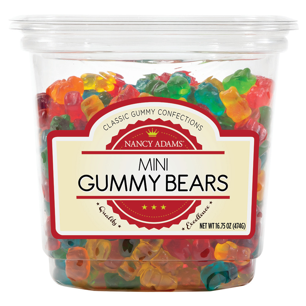 Nancy Adams Mini Gummy Bears 16.75 Oz Tub | Nassau Candy