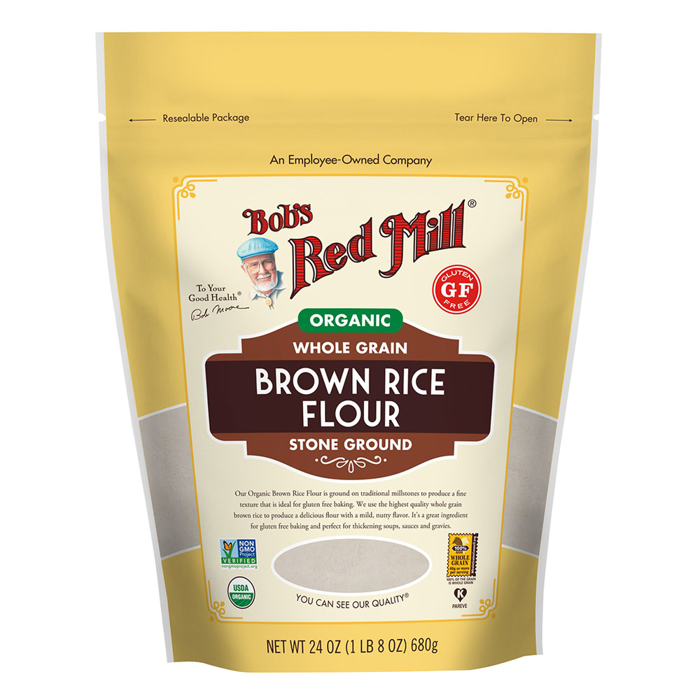Bob's Red Mill Organic Brown Rice Flour 24 oz Pouch Nassau Candy