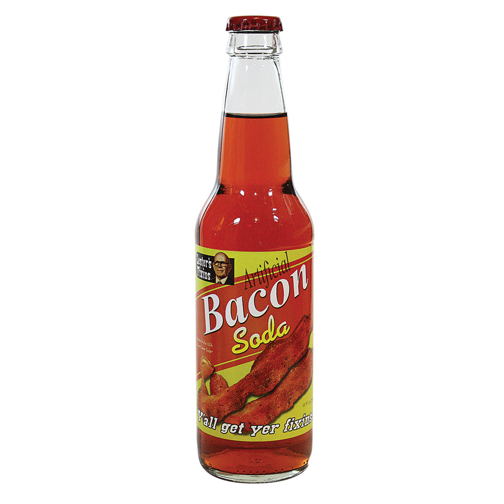 Lester's Fixins Bacon Soda 12 Oz Bottle Nassau Candy