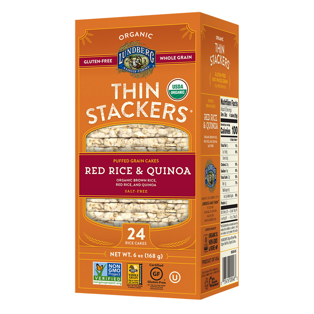 Lundberg Family farms thin stackers puffed grain cakes (073416000483)