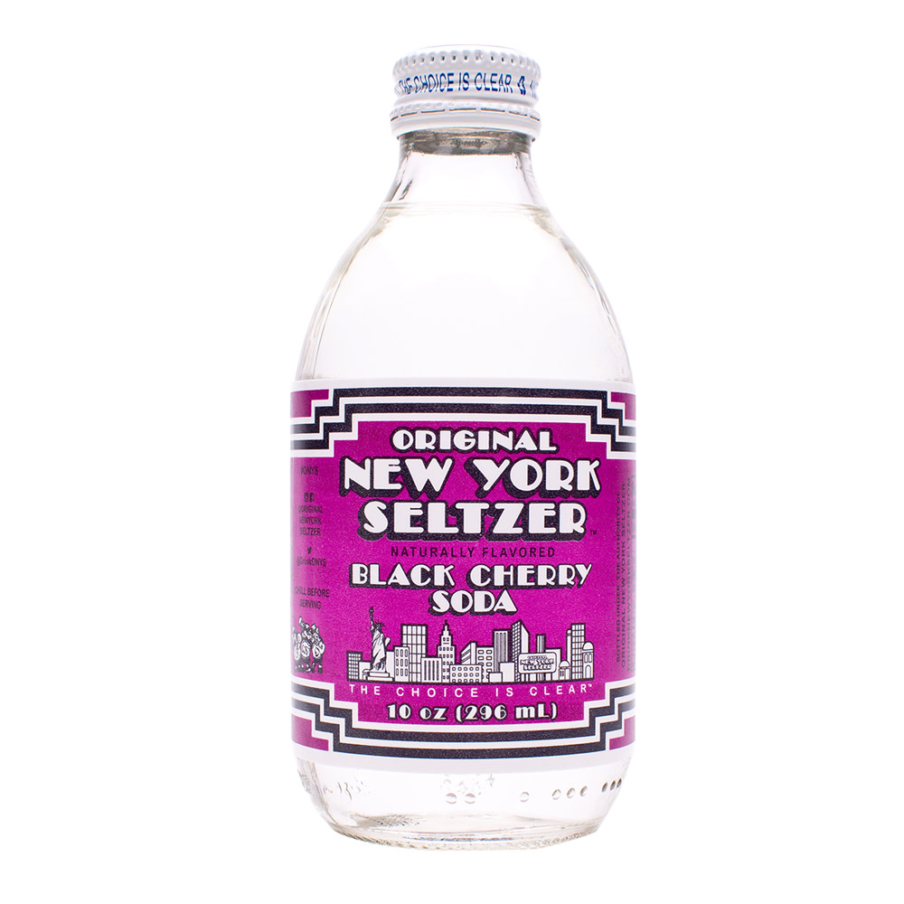 Original New York Seltzer Black Cherry 4 Pack 10 Oz Bottle 