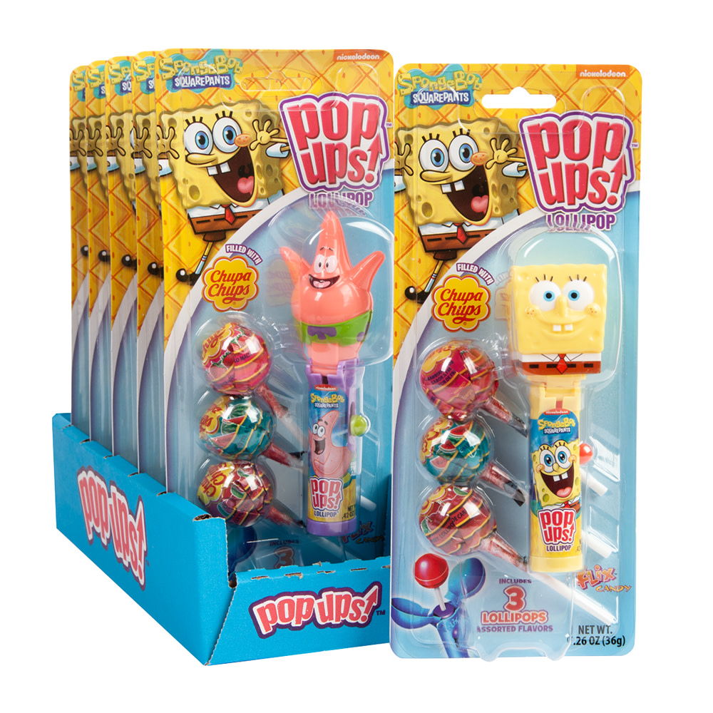 Pop Ups Spongebob 1.26 Oz Blister Pack | Nassau Candy