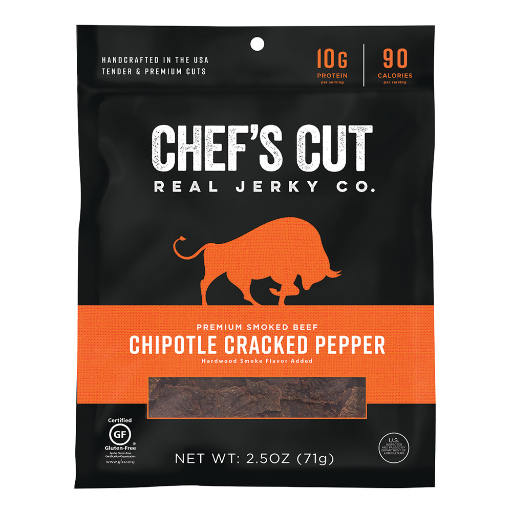 Chef's Cut Chipotle Beef Jerky 2.5 Oz Bag Nassau Candy