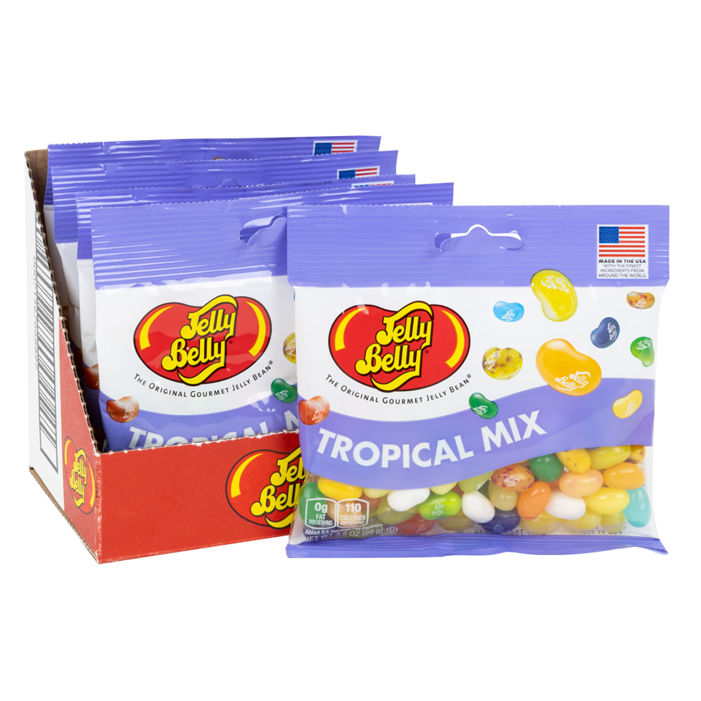 Jelly Belly Tropical Mix Jelly Beans 3.5 Oz Bag Nassau Candy