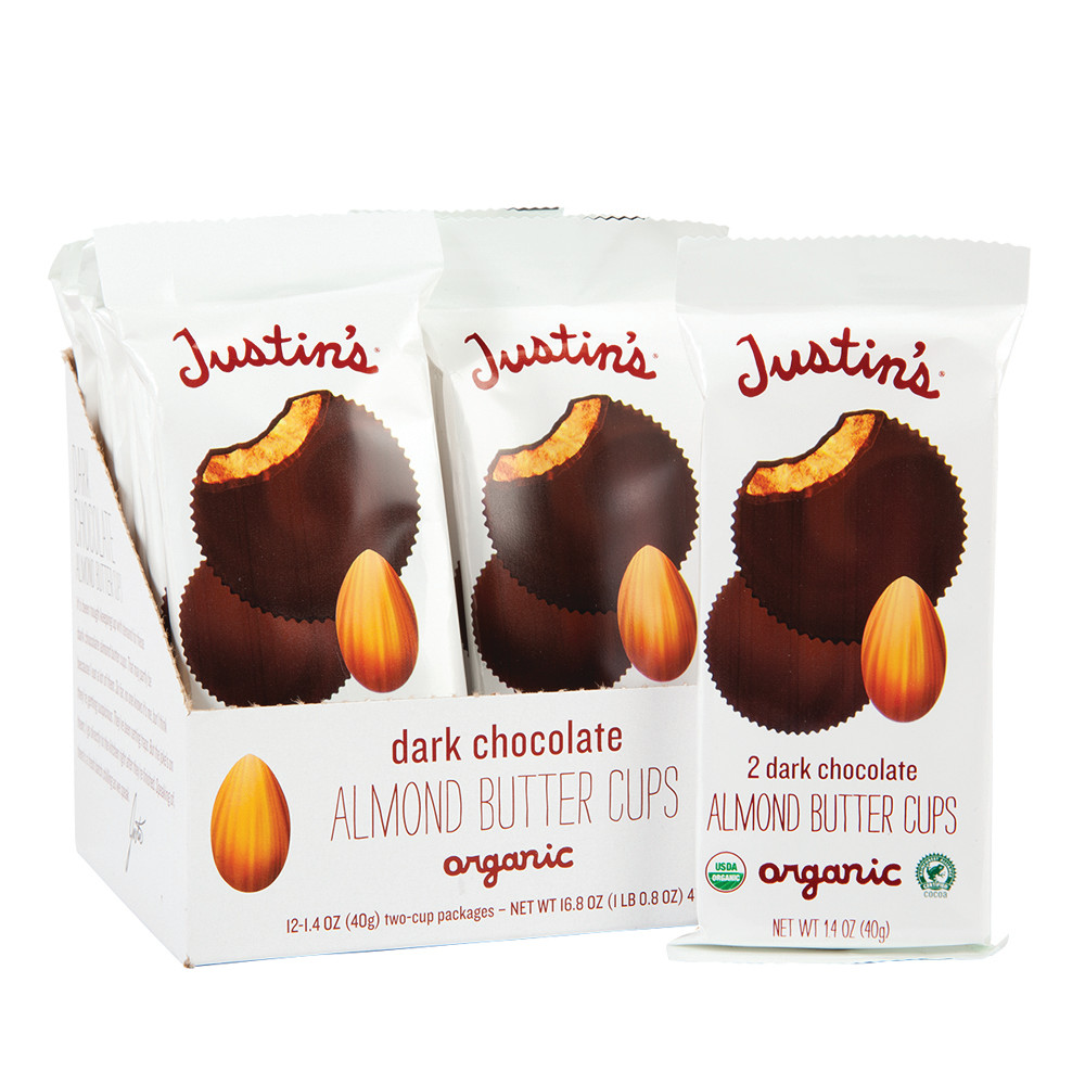 Organic Dark Chocolate Almond Butter Cups, 2 Cups, 1.4 oz (40 g)
