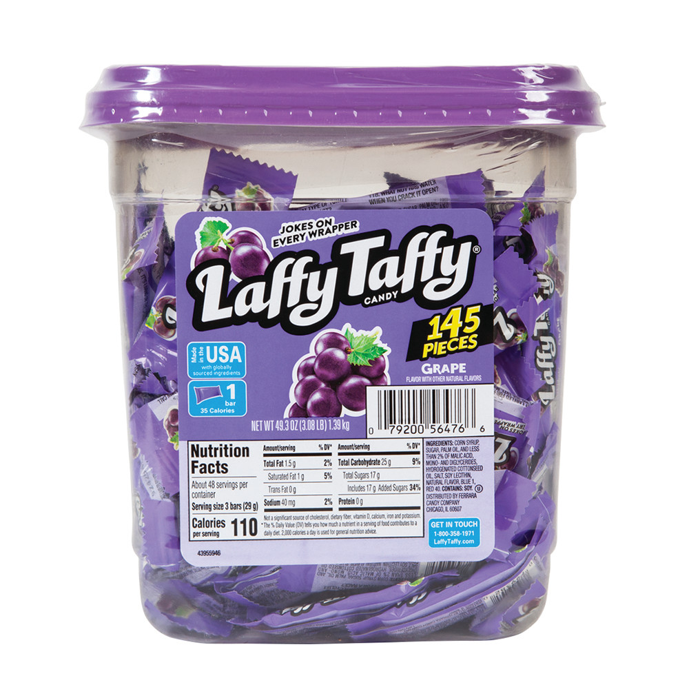 Laffy Taffy Mini Grape Tub Nassau Candy