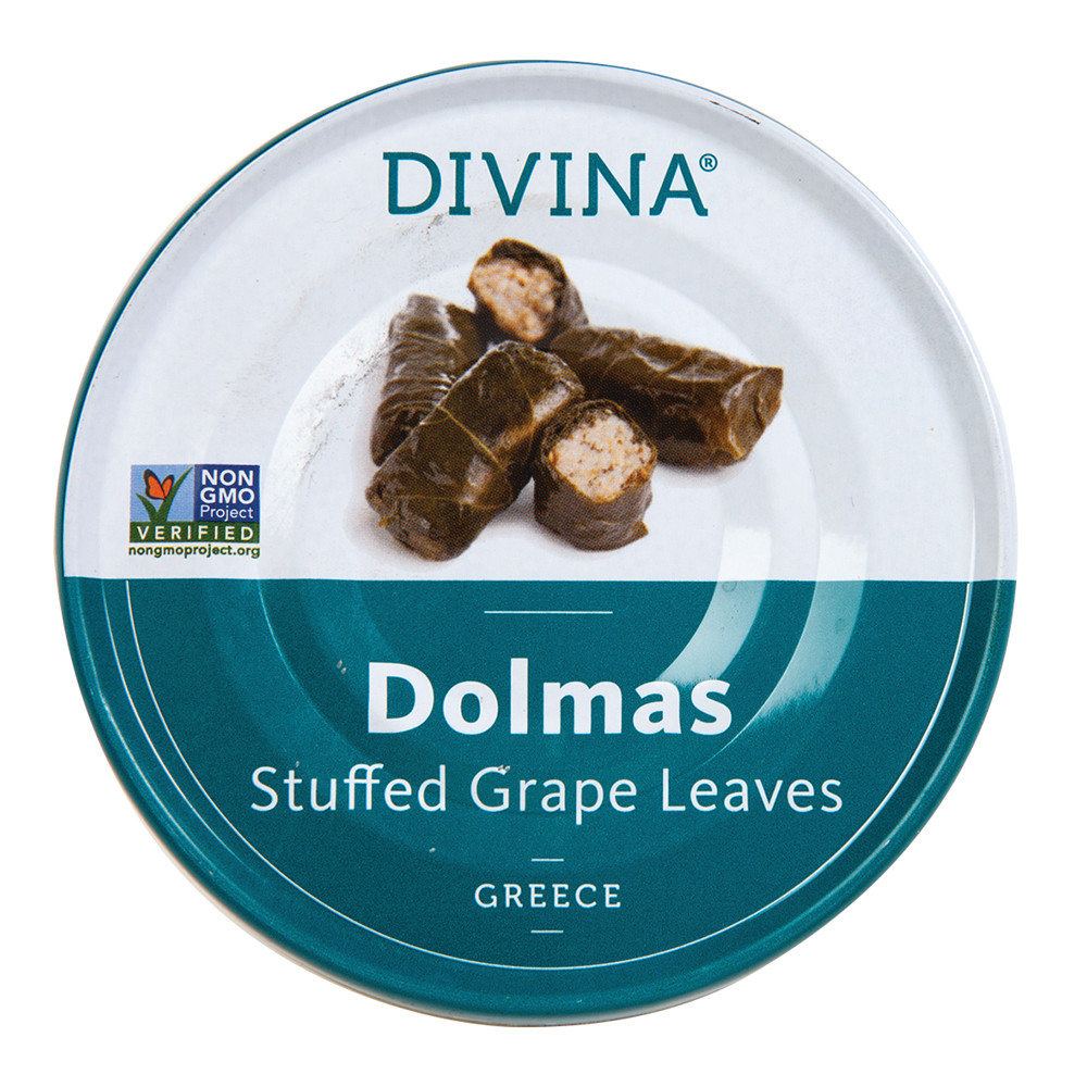 Divina Dolmas Stuffed Grape Leaves 7 oz Tin Nassau Candy