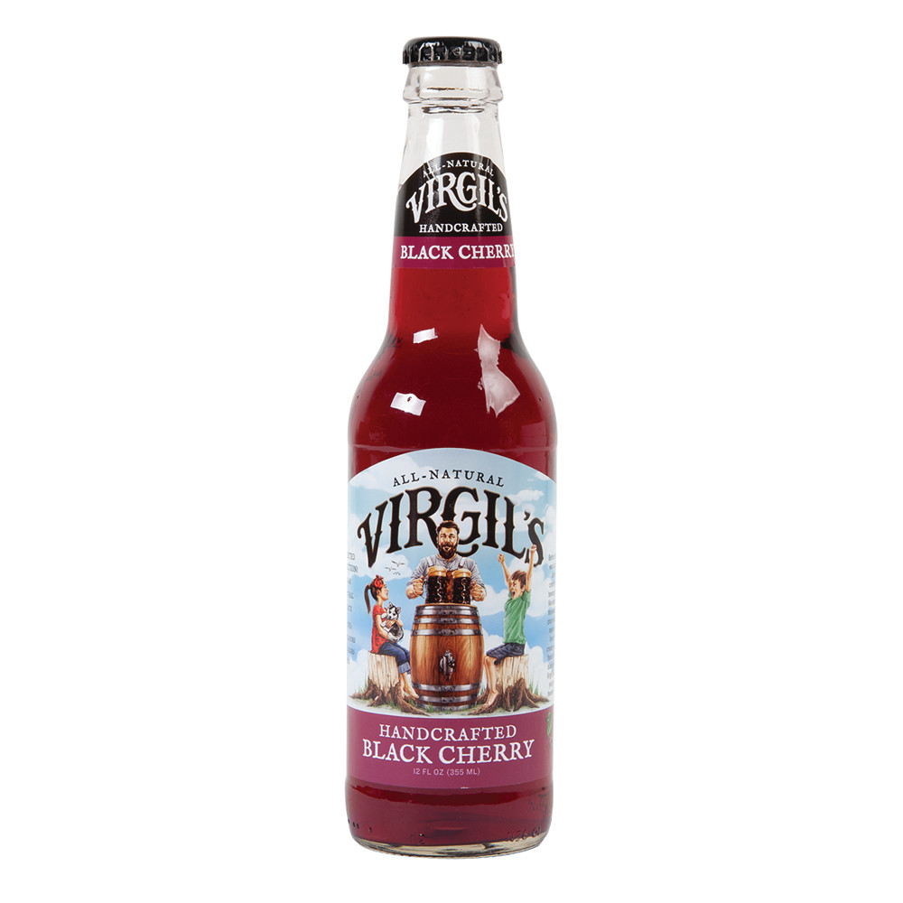 Virgil's Black Cherry Soda 12 Oz Bottle Nassau Candy