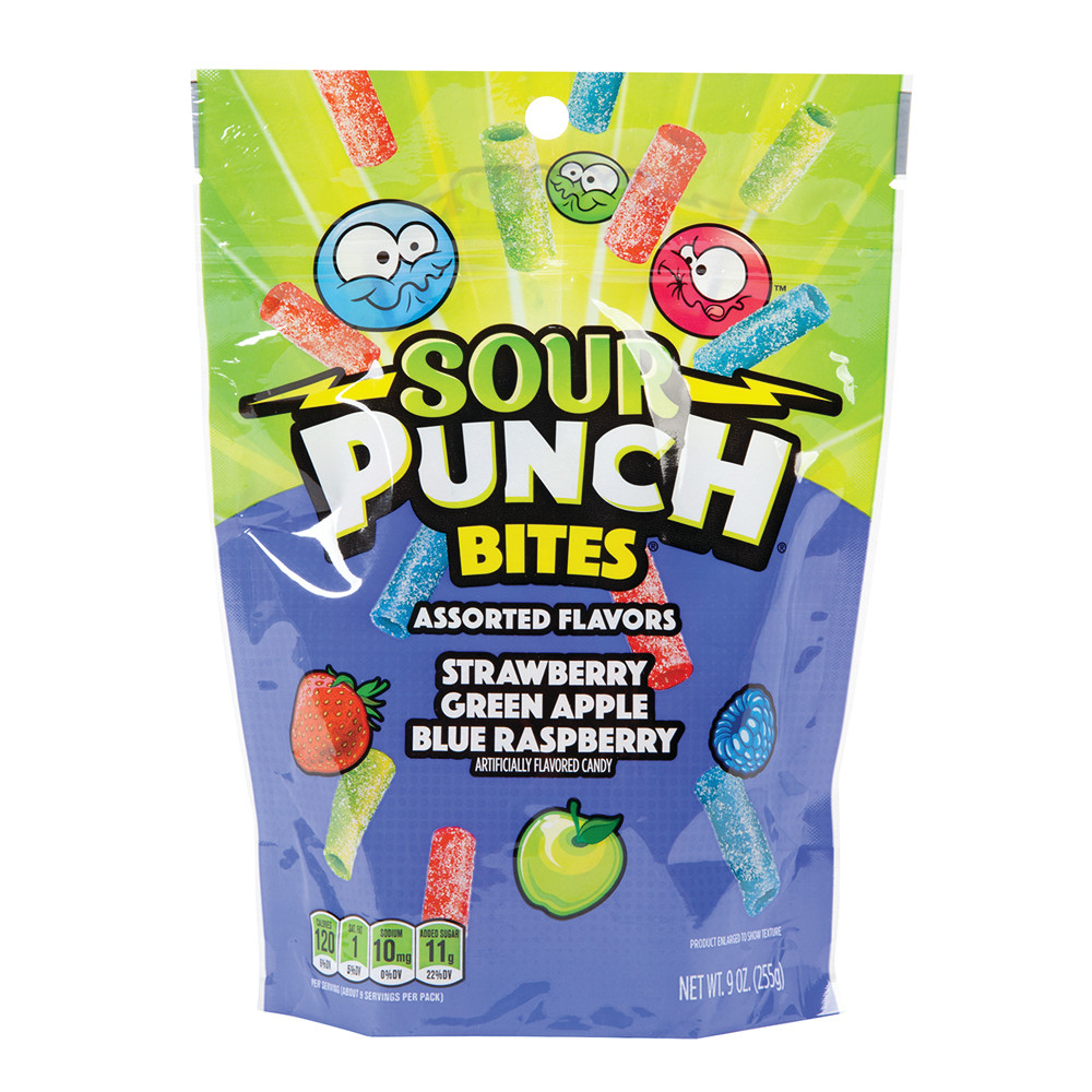 Sour Punch Bites 9 oz Pouch Nassau Candy