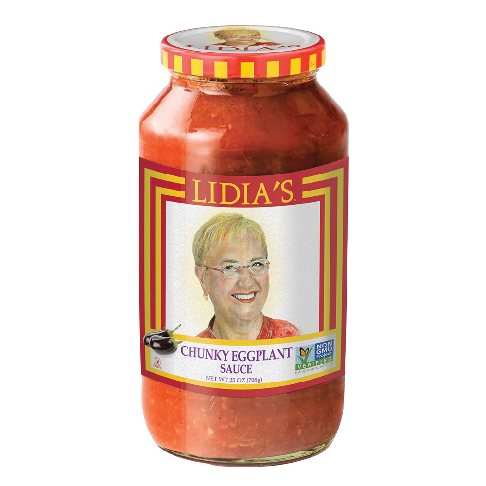 Lidia's Chunky Eggplant Pasta Sauce 25 oz Jar Nassau Candy