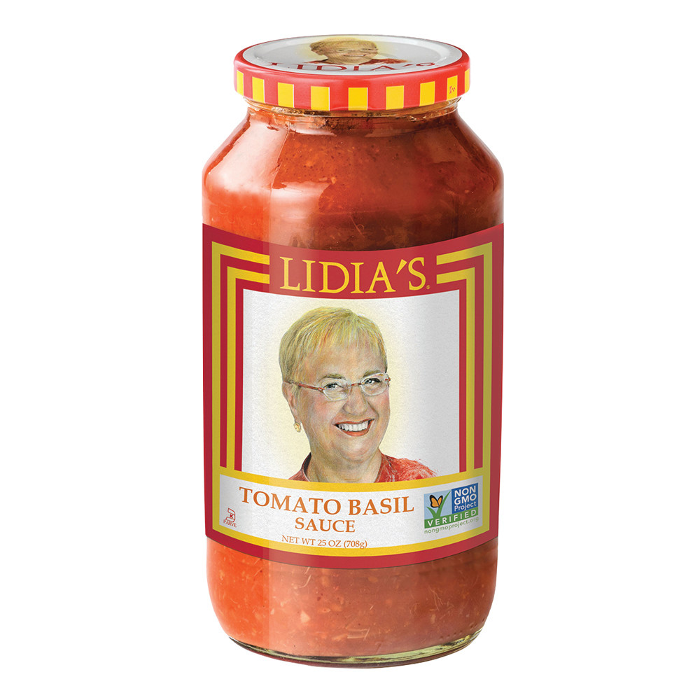 Lidia's Tomato Basil Pasta Sauce 25 oz Jar Nassau Candy