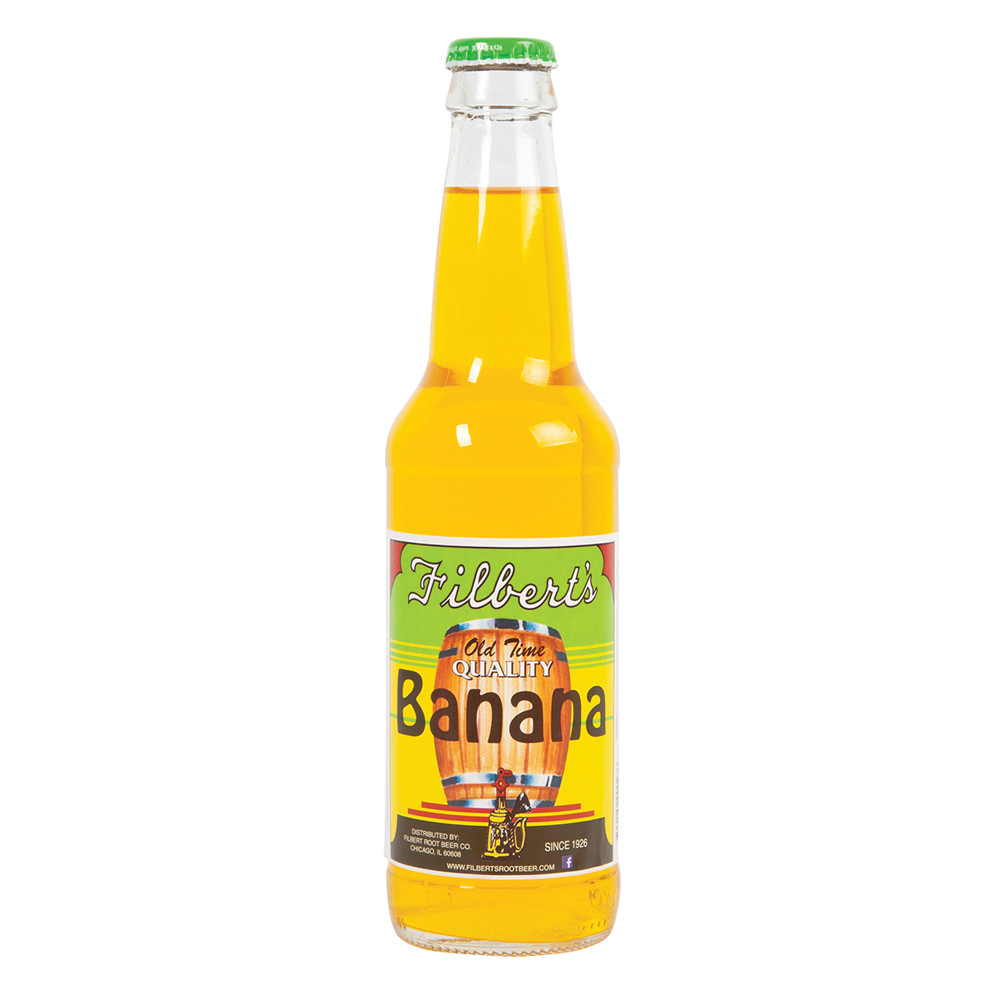 Filbert's Banana Soda 12 oz Bottle Nassau Candy