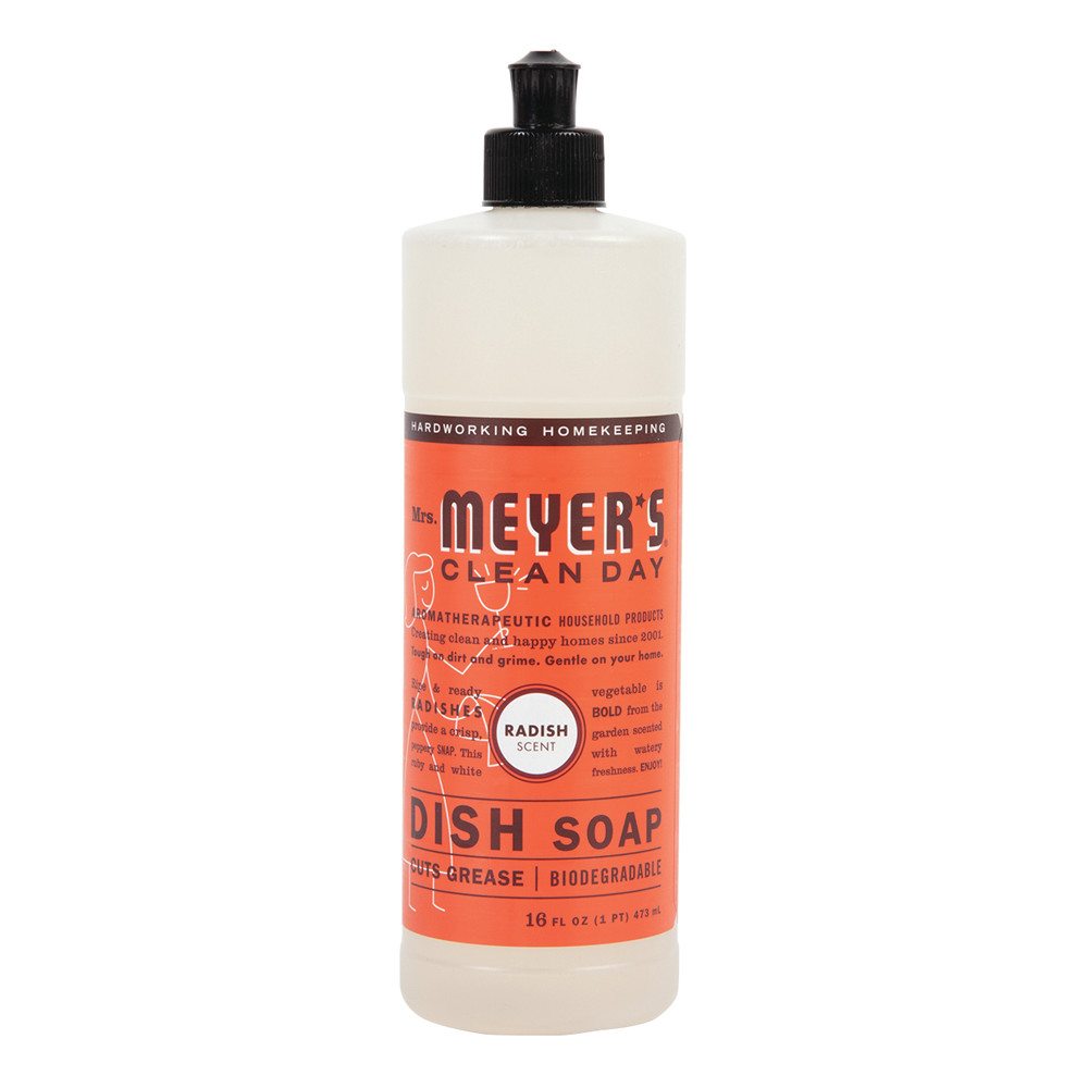 Mrs. Meyer's Liquid Dish Soap Radish 16 Oz Bottle Nassau Candy