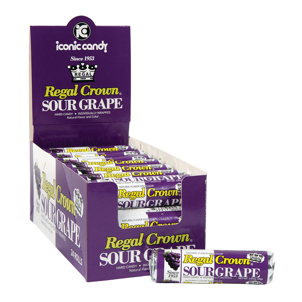 Regal Crown Sour Grape 1.01 oz Roll Nassau Candy