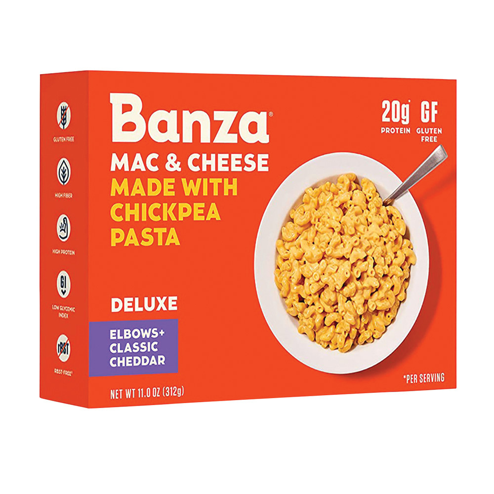 Banza Mac & Cheddar Deluxe with Chickpea Pasta 11 oz Box Nassau Candy