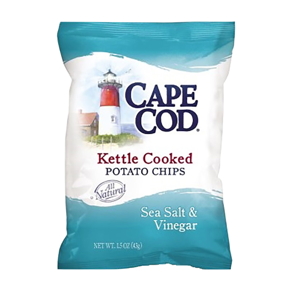 Cape Cod Sea Salt Vinegar Potato Chips 1.5 oz Bag Nassau Candy