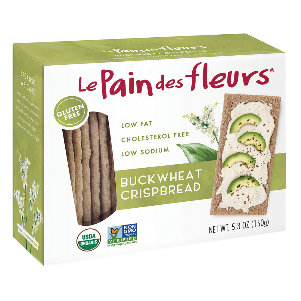 Le Pain Des Fleurs Buckwheat Crispbread 4.4 oz Box