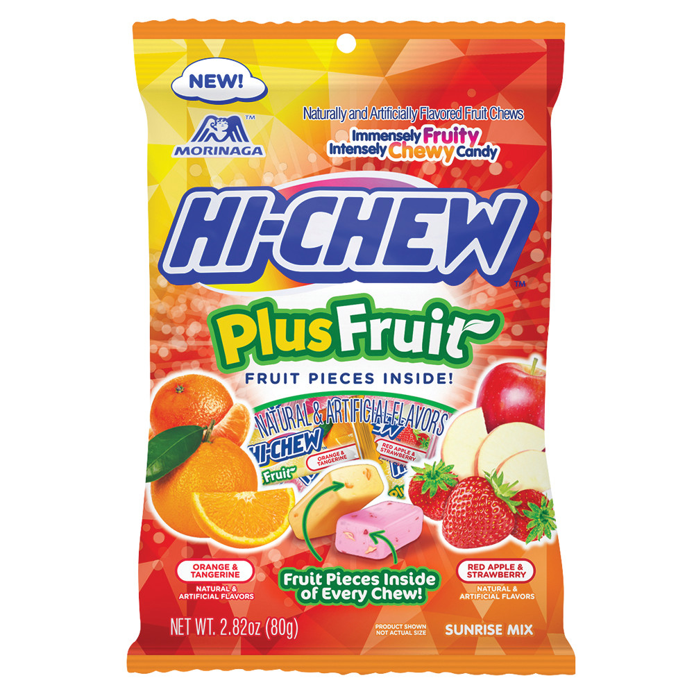 Hi-Chew Plus Fruit 2.82 oz Peg Bag | Nassau Candy