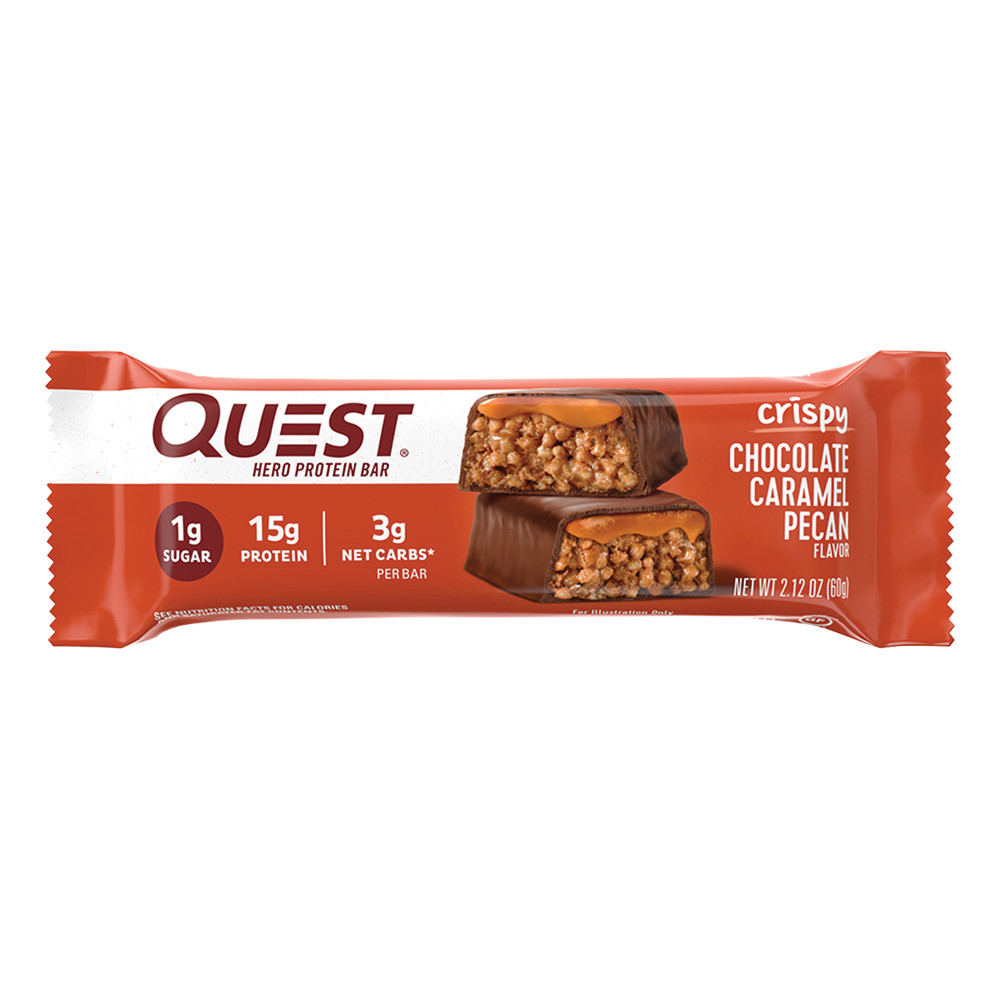 Quest Hero Bar Chocolate Caramel Pecan 2.12 oz Nassau Candy