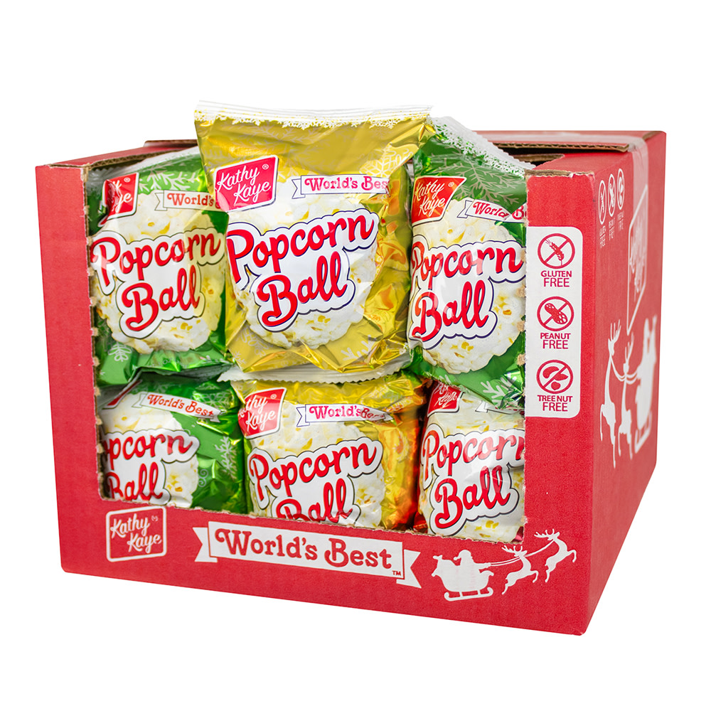 Christmas Popcorn Ball 1 oz Nassau Candy