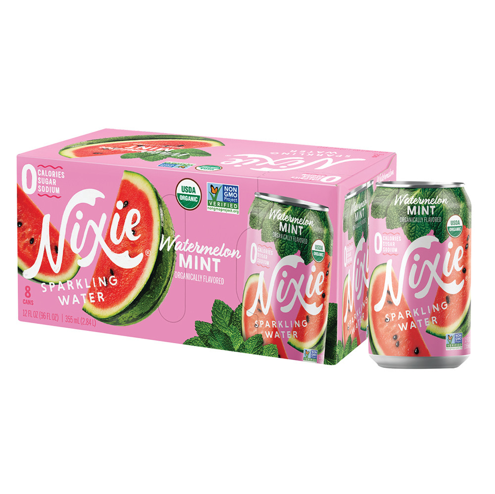 Nixie Organic Sparkling Watermelon Mint Wate Nassau Candy